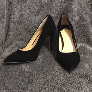 suede black heels | gianni bini | color: black